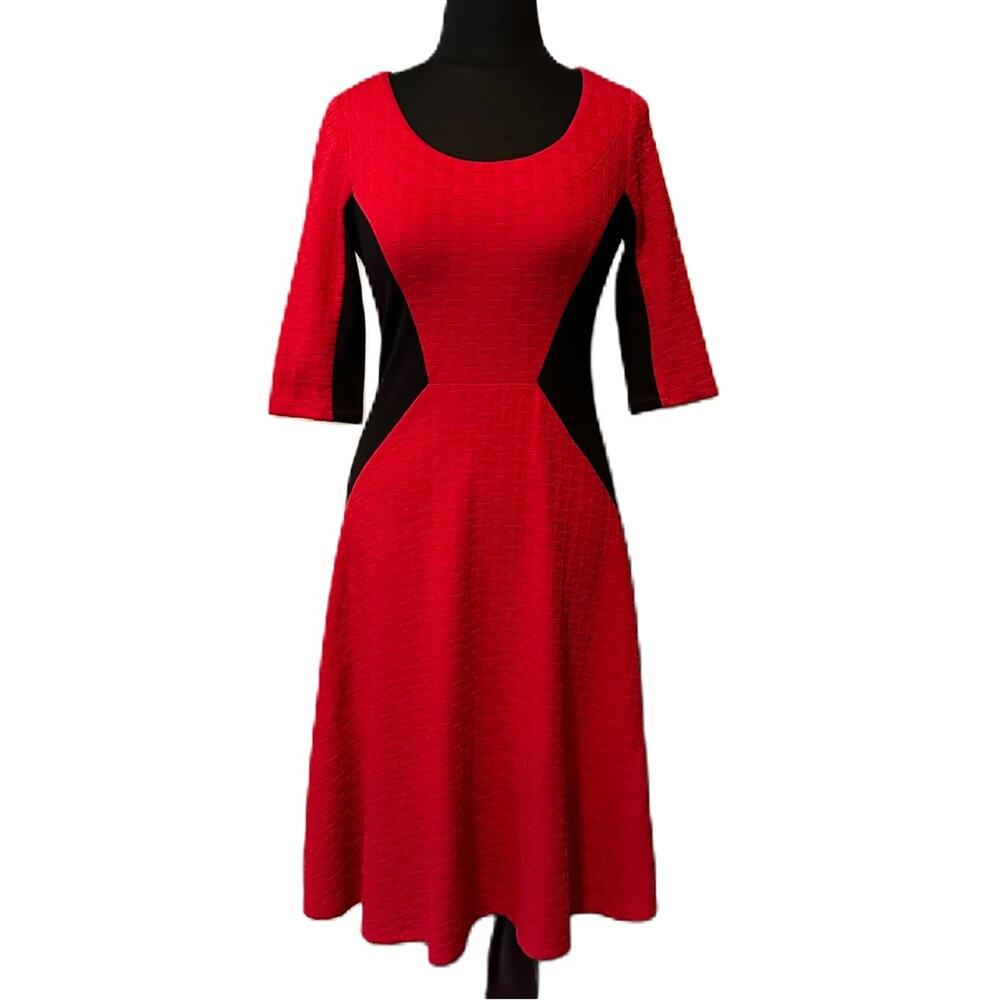 Sangria Y2K fit and flare knee length dress